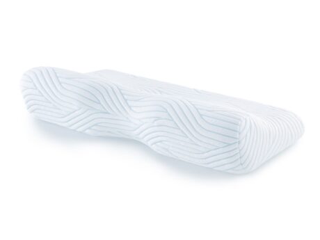 Based on the filename and my knowledge of the product, here's the alt text for the TEMPUR ErgoPlus pillow, left/profile view: Recommended alt text (EN): TEMPUR ErgoPlus ergonomic memory foam pillow – side profile view
