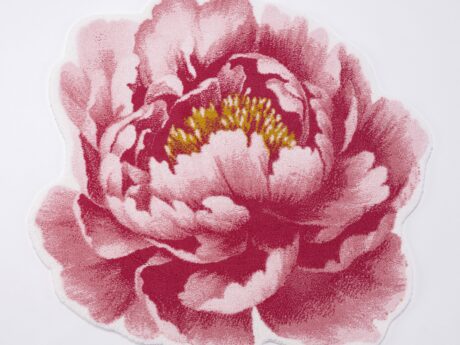 Abyss & Habidecor Pivoine bath mat with floral design