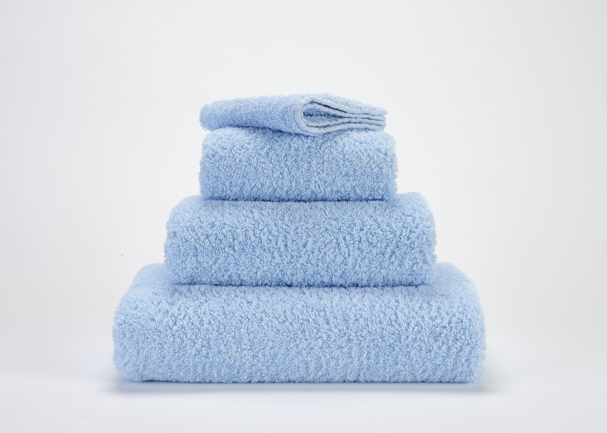 Abyss & Habidecor Super Pile 330 light blue cotton towel texture close-up