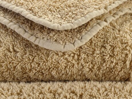 Abyss & Habidecor Super Pile 714 beige cotton towel texture close-up