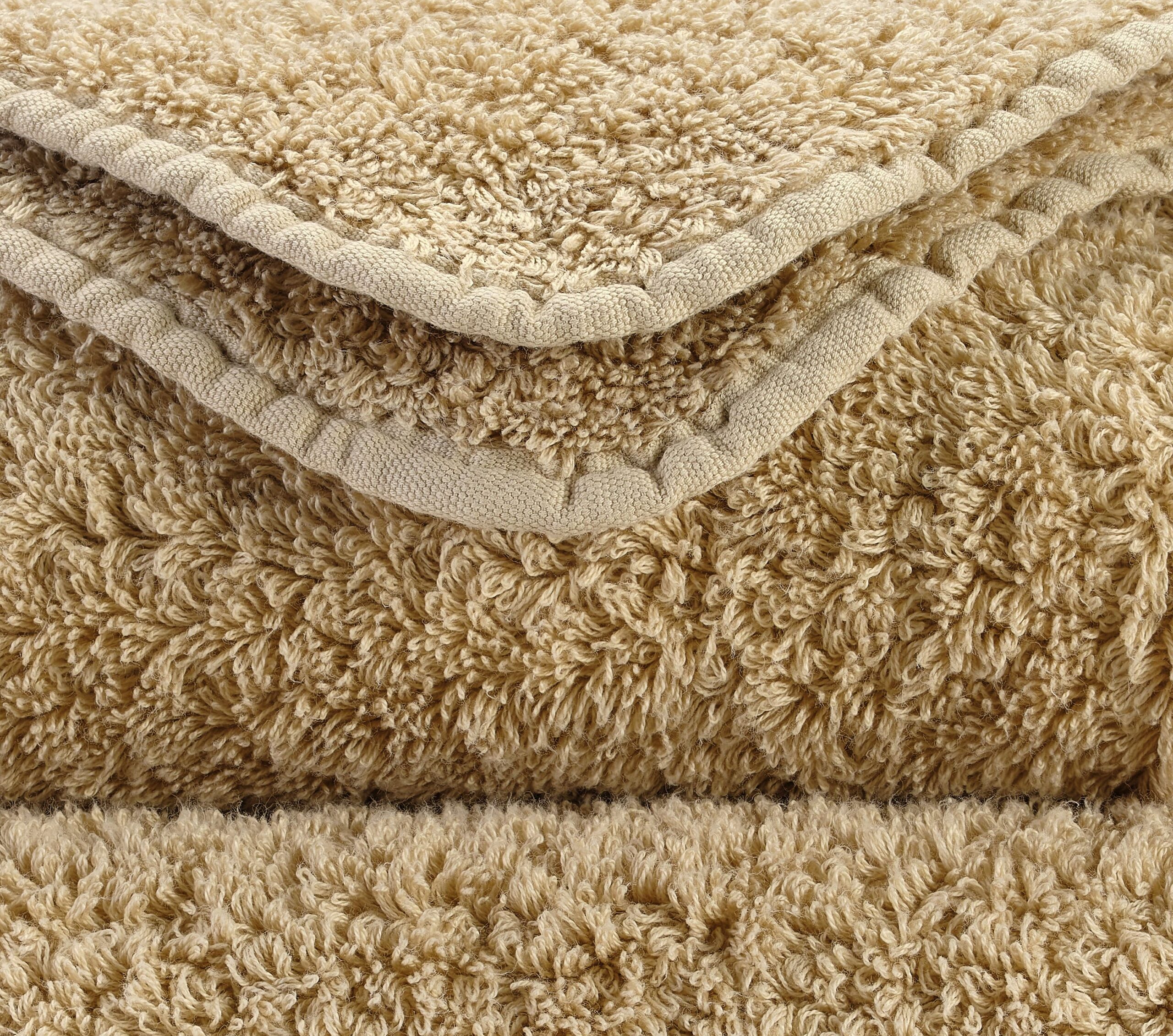 Abyss & Habidecor Super Pile 714 beige cotton towel texture close-up