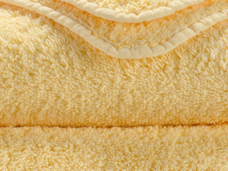Abyss & Habidecor Super Pile 803 soft yellow cotton towel texture close-up