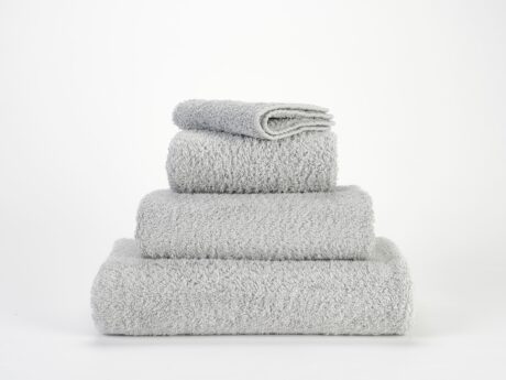 Abyss & Habidecor Super Pile 992 grey cotton towel stacked