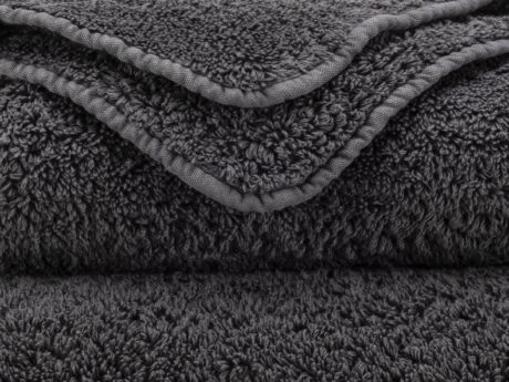 Abyss & Habidecor Super Pile 997 dark charcoal cotton towel texture close-up