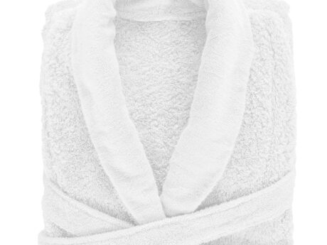 Abyss & Habidecor Super Pile white luxury cotton bathrobe with shawl collar