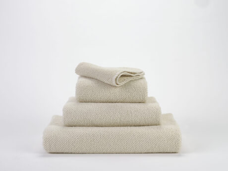 Abyss & Habidecor Twill 101 Ivory luxury Egyptian cotton towels stacked set