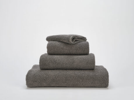 Abyss & Habidecor Twill 920 grey luxury Egyptian cotton towels stacked set