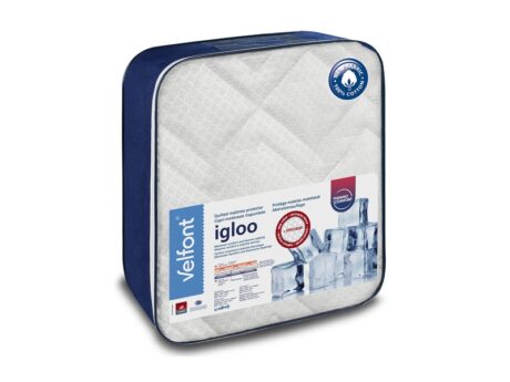 Velfont quilted thermoregulating mattress protector in white