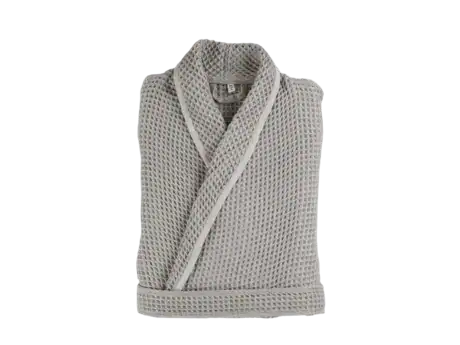 Uchino Waffle Grey Bathrobe
