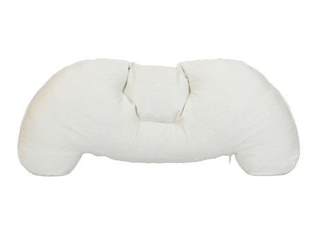 Moosburger ergonomic neck pillow with contoured shape and central support section