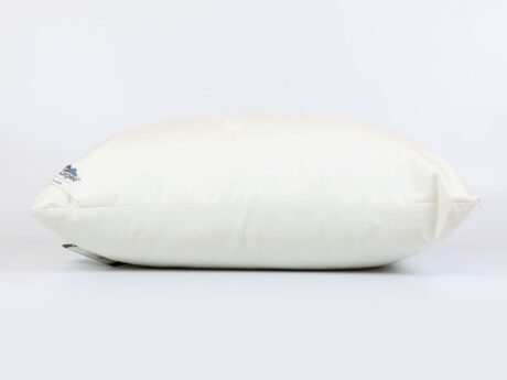 Side view of Moosburger G2-RS ergonomic pillow with premium cotton cover