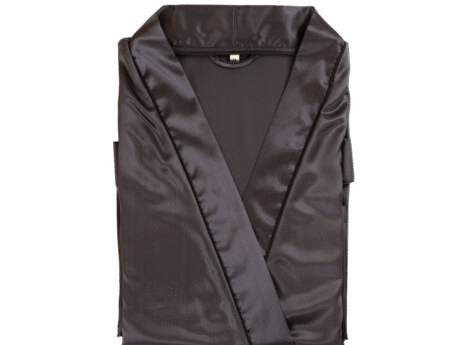 Seidenweberei Silk Deep Black Robe