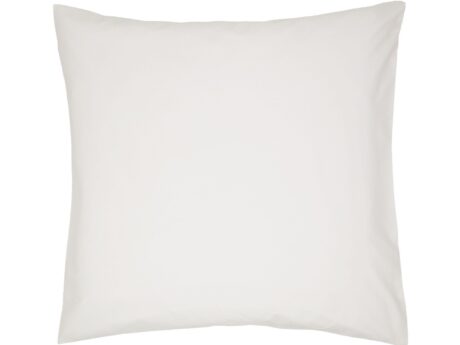 Christian Fischbacher Percale Uni pillowcase in plain white cotton percale with crisp matte finish