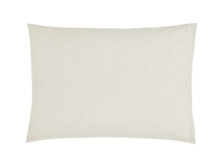 Christian Fischbacher Flanell pillowcase 50x70cm in plain ivory brushed cotton flannel with soft matte finish