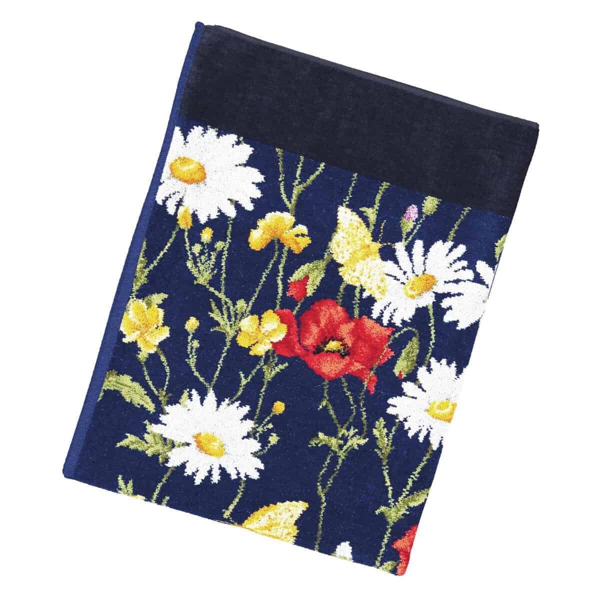 Feiler Daisy Field Blue Towel - Image 2