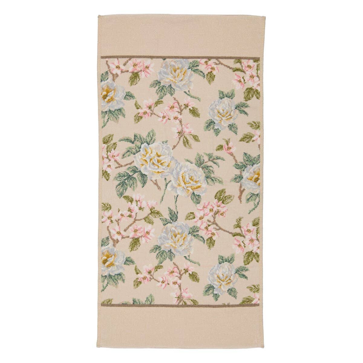 Feiler Vanilla Rose towel muschel cream roses apple blossom chenille pattern