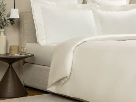 Frette Grace bed linen set in Milk, view 2