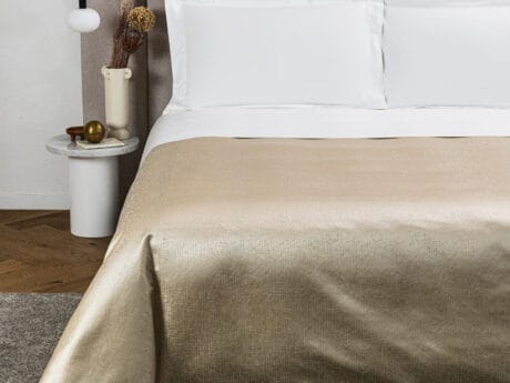 Frette Luxury Glowing Weave bed linen set in Savage Beige, view 1