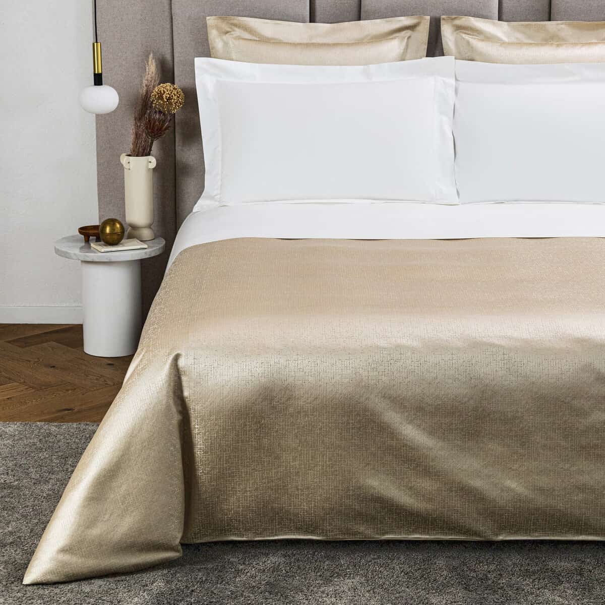 Frette Luxury Glowing Weave bed linen set in Savage Beige, view 1