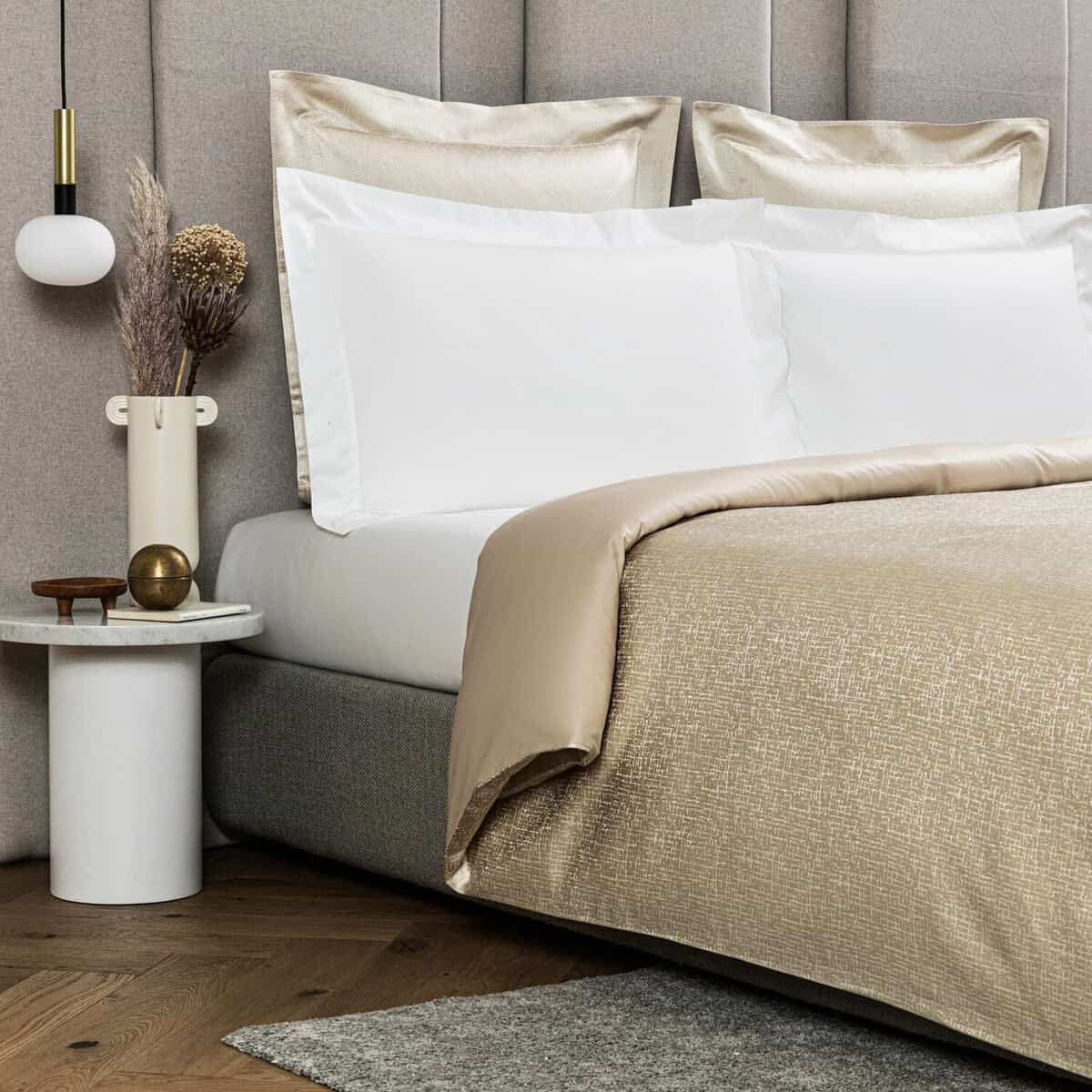 Frette Luxury Glowing Weave bed linen set in Savage Beige, view 2