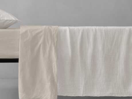 Society Limonta Free New cotton voile bedspread in white