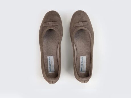 Masserano Marta Taupe ballerina slippers