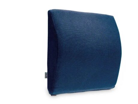 Tempur Lumbar Support Pillow ergonomic back support cushion in blue fabric