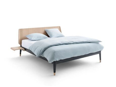 Auping Essential bed with oak headboard, with side table