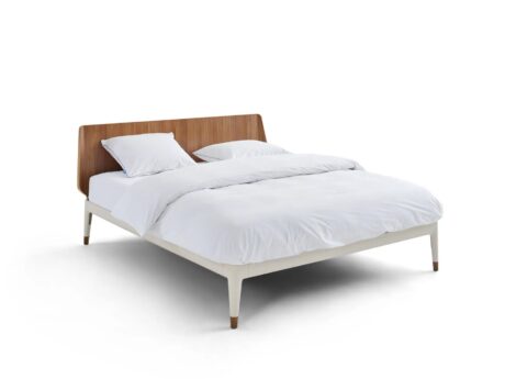 Auping Essential bed with walnut headboard