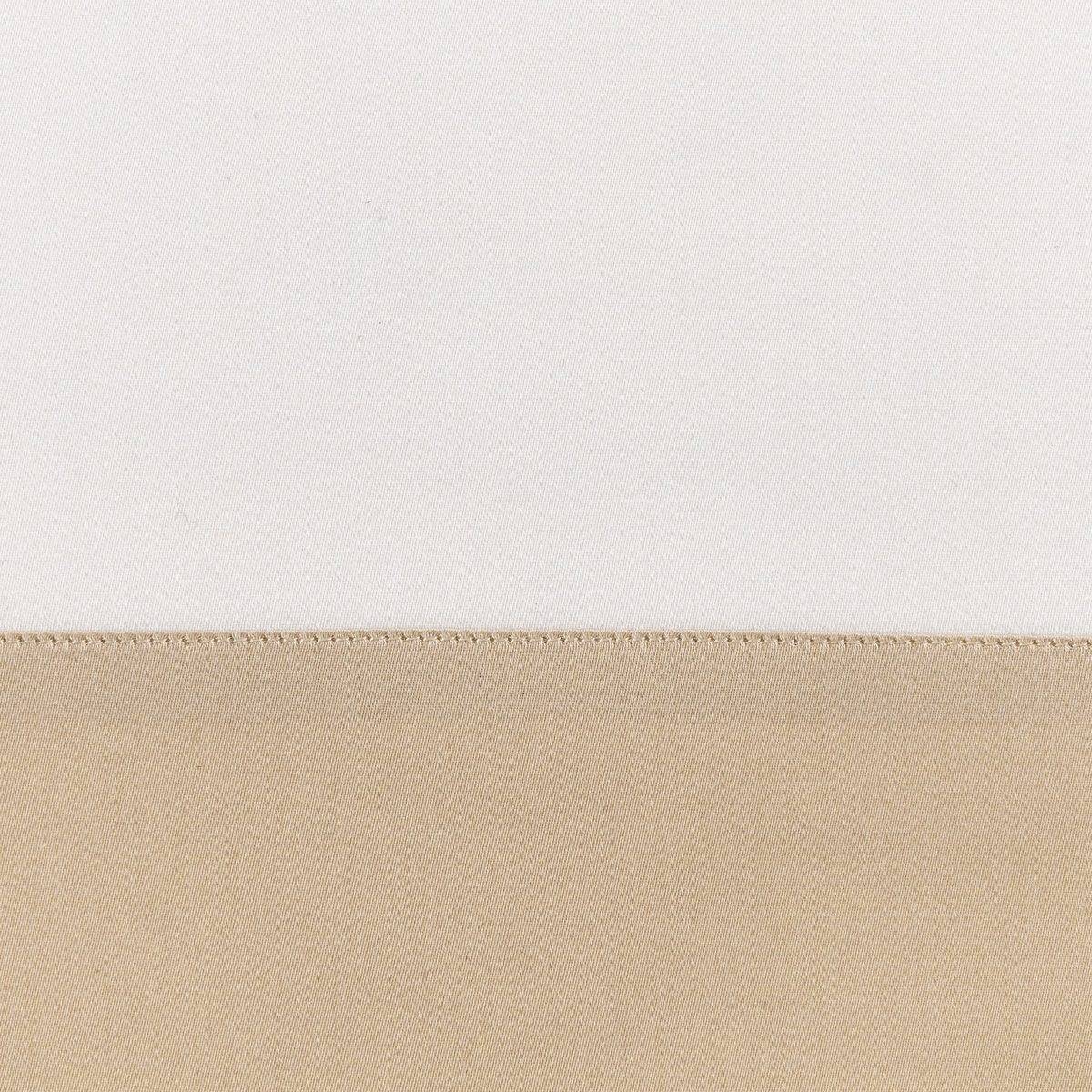 Close-up of Frette Bold cotton sateen and beige border