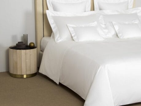 Frette Single Ajour bed linen set on a double bed