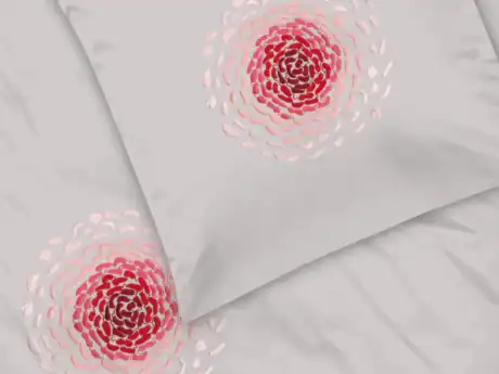 Graser Circulus cotton satin cushion cover in mondstein