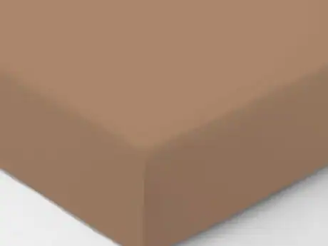 Graser cotton satin fitted sheet in nougat