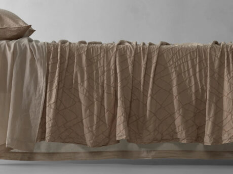 Society Limonta Iagi pleated cotton bedspread in malto