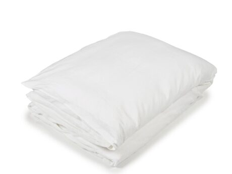 Libeco Madison white linen duvet cover, folded