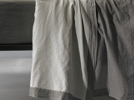 Society Limonta Miro double-layer cotton voile flat sheet in tisana