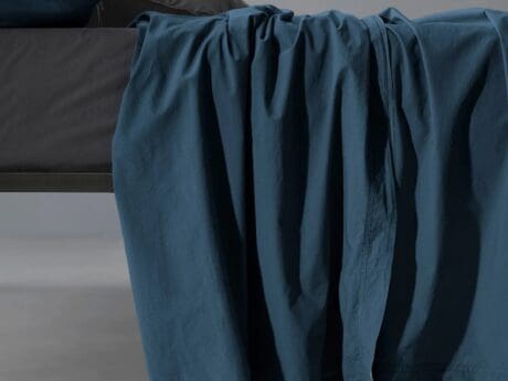 Society Limonta Nite cotton flat sheet in pacifico