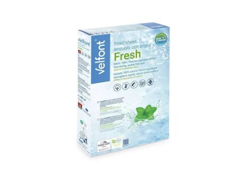 Velfont Fresh Fitted Sheet - Thermoregulating Menthol Cotton